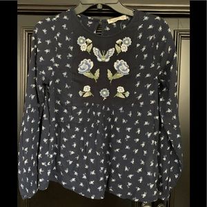 Abercrombie kids floral blouse